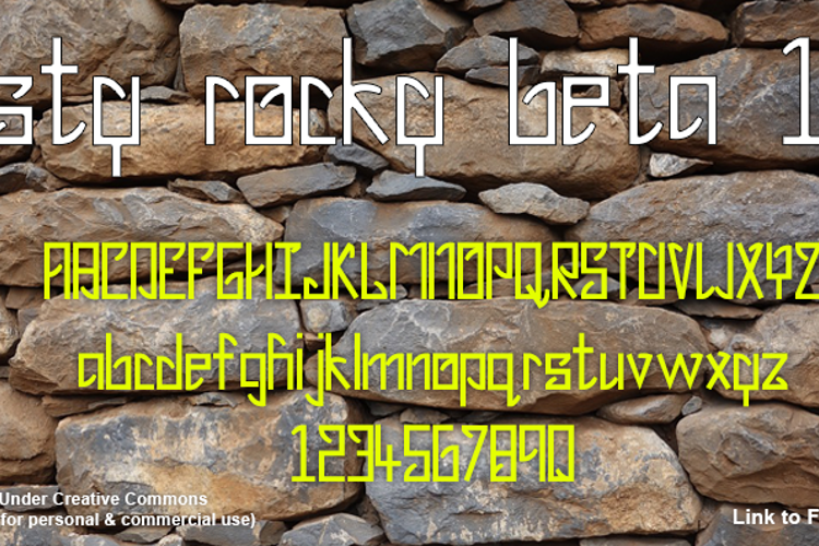 Rusty Rocky Beta 101 Font
