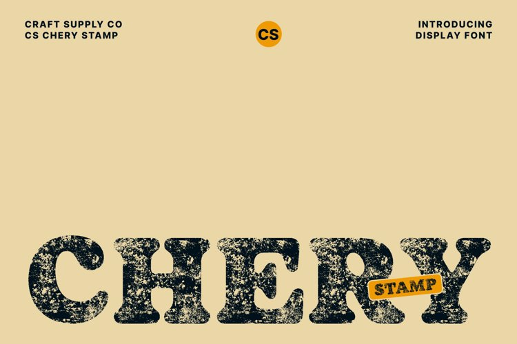 Preview of CS Chery Stamp Font