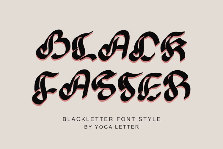 Preview of Black Faster Font