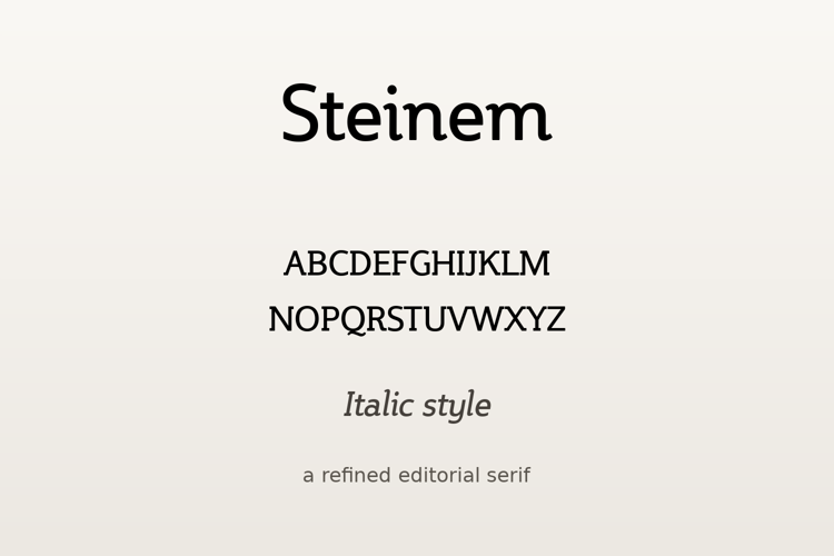 Preview of Steinem Font