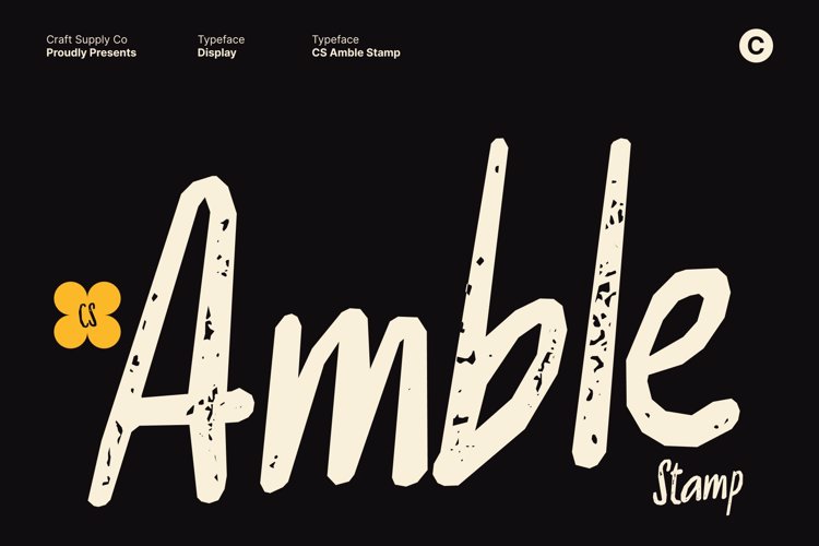 Preview of CS Amble Stamp Font