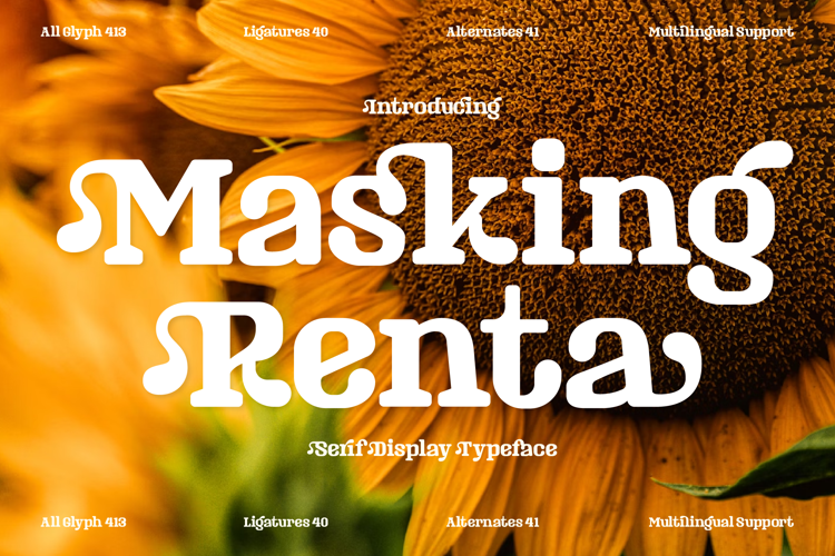 Preview of Masking Renta Font
