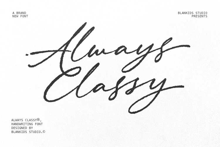 Preview of Always Classy Font