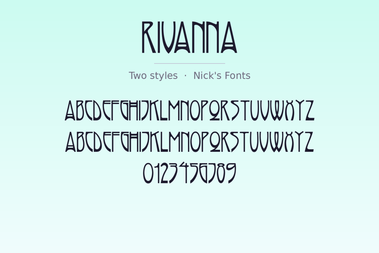Preview of Rivanna Font