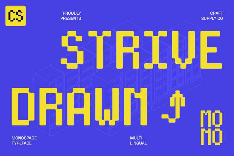 Preview of CS Strive Mono Drawn Font