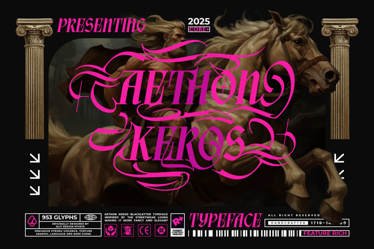 Preview of Aethon Keros Font