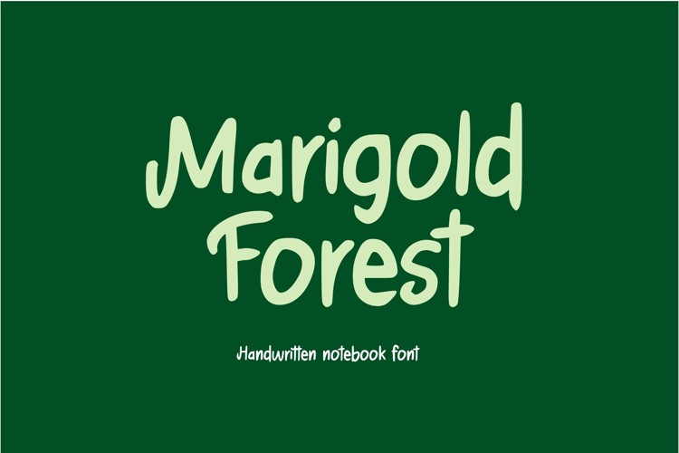Preview of Marigold Forest Font