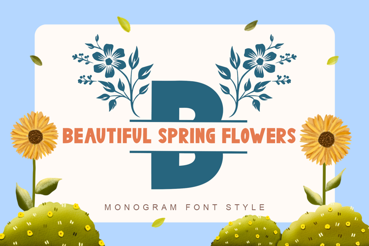 Beautiful Spring Flowers Font