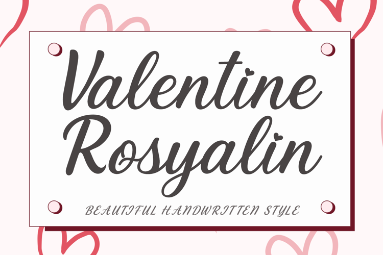 Preview of Valentine Rosyalin Font