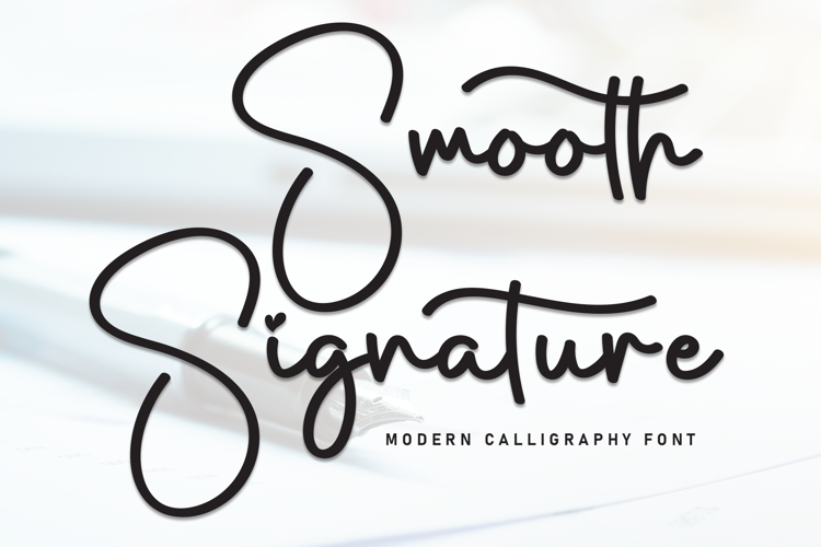 Preview of Smooth Signature Font