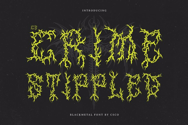 Preview of CS Crime Stippled Font