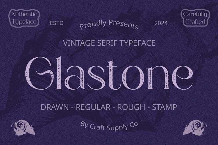 Glastone Vintage Stamp Font