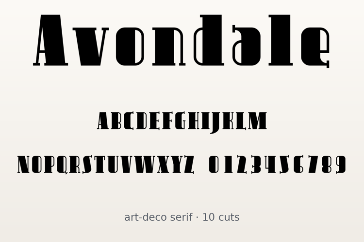 Preview of Avondale Font