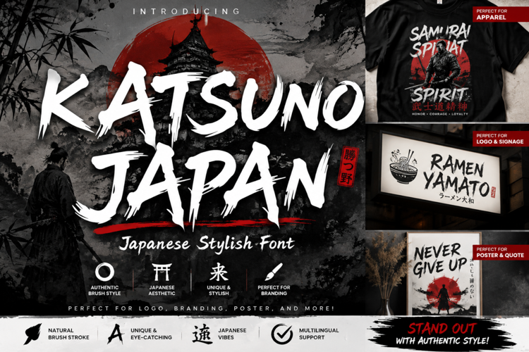 Preview of Katsuno Japan Font