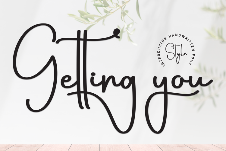 Preview of Getting You Font