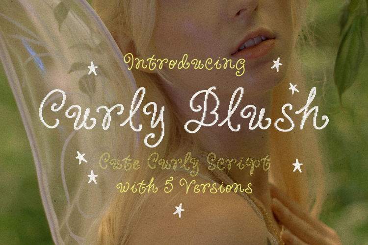 Preview of Curly Blush Font