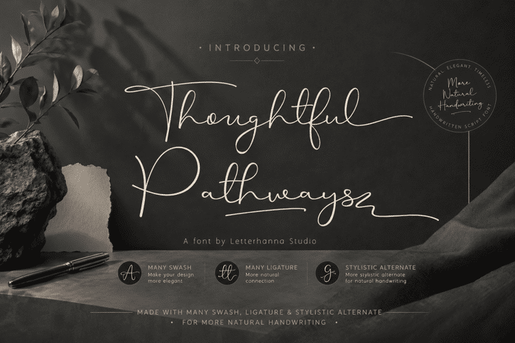 Preview of Thoughtful Pathways Font