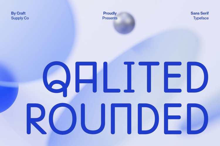Preview of Qalited Rounded Font