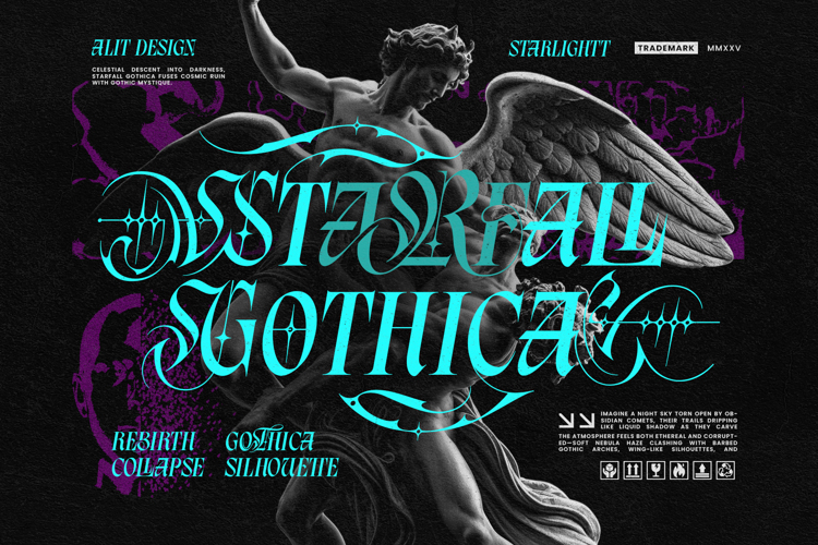 Preview of Vandals Blackstar Font