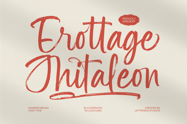 Preview of Erottage Jhitaleon VERSION Font
