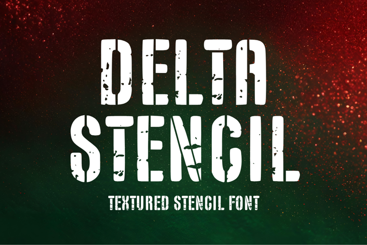 Delta Stencil Font