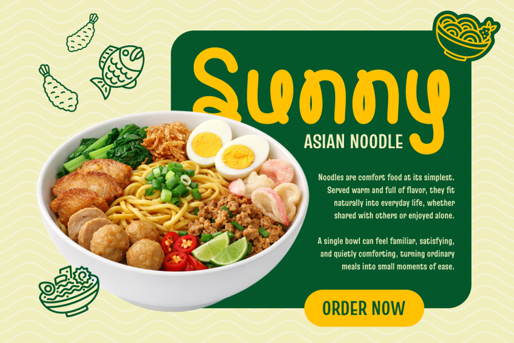 Preview of Noodle Twine Font