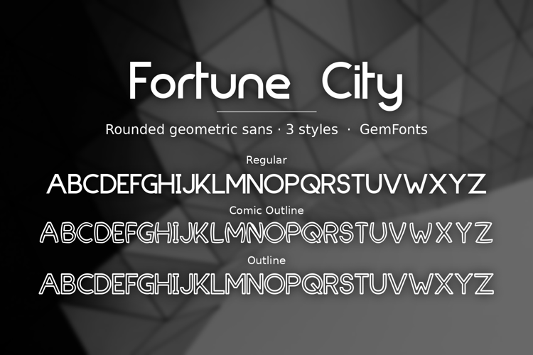Preview of Fortune City Font