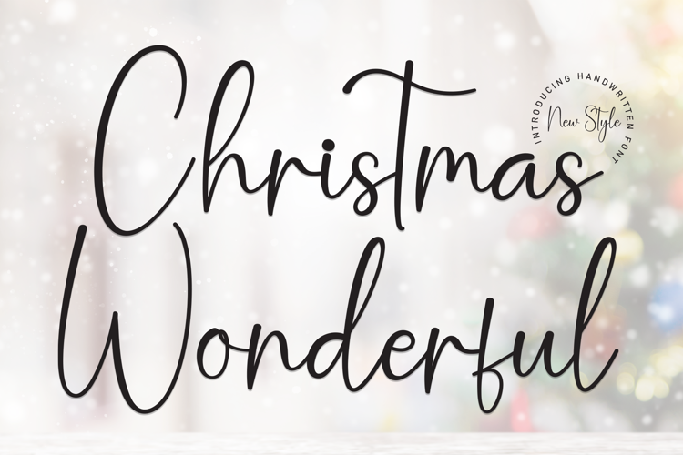 Preview of Christmas Wonderful Font