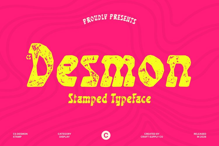 Preview of CS Desmon Stamp Font