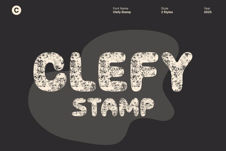 Preview of Clefy Stamp Font