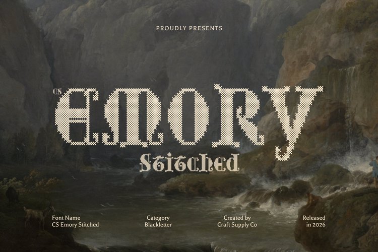 Preview of CS Emory Stitched Font