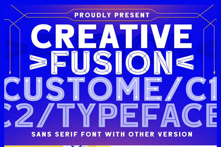 Creative Fusion Bevel Font
