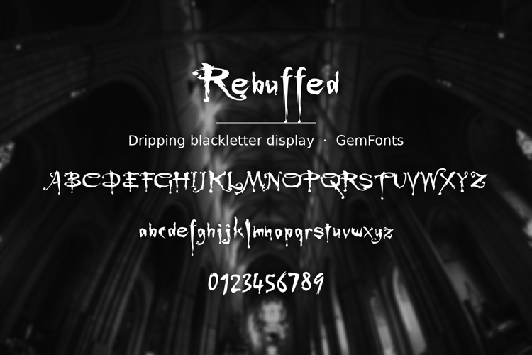 Preview of Rebuffed Font