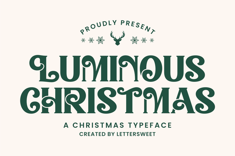 Preview of Luminous Christmas Font