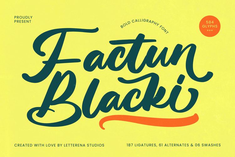 Preview of Factun Blacki VERSION Font