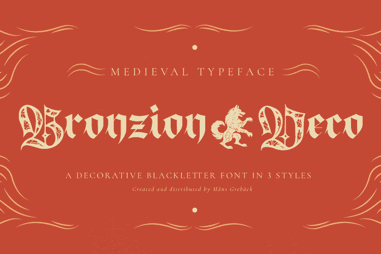 Bronzion Deco Font