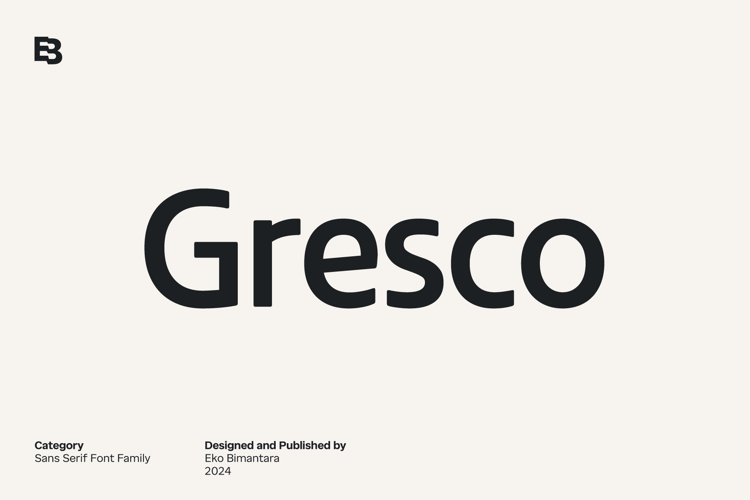 Preview of Gresco Font