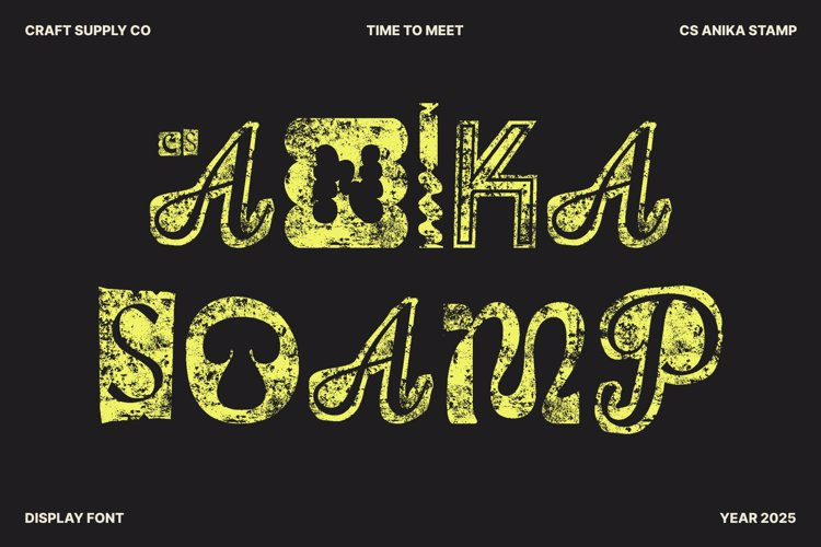 Preview of CS Anika Stamp Font