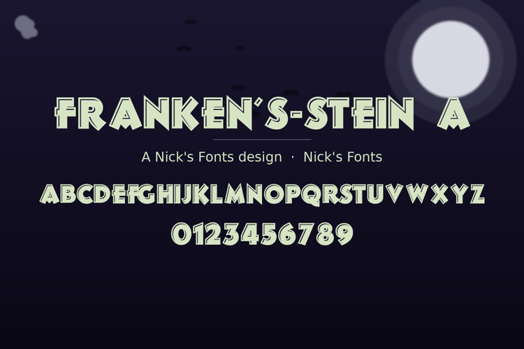 Preview of Franken's-Stein A Font