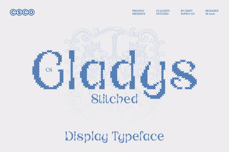 Preview of CS Gladys Stitched Font