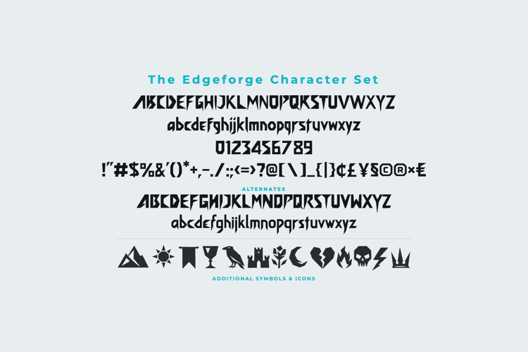 Preview of Edgeforge Font