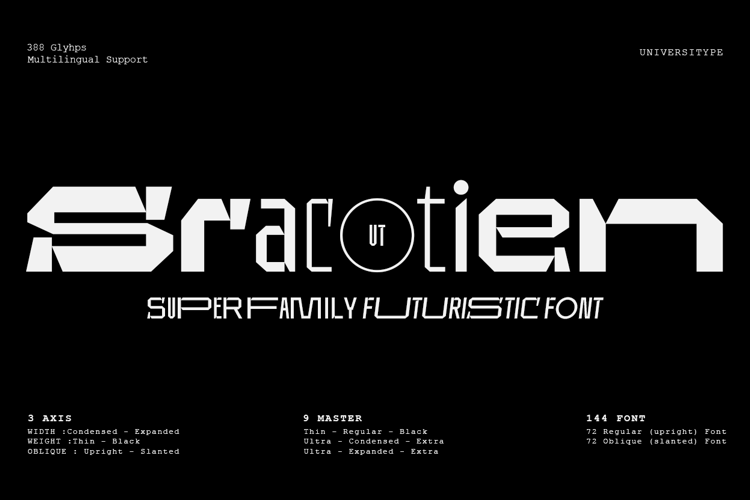 Preview of UT Sracotien Medium Demo Font