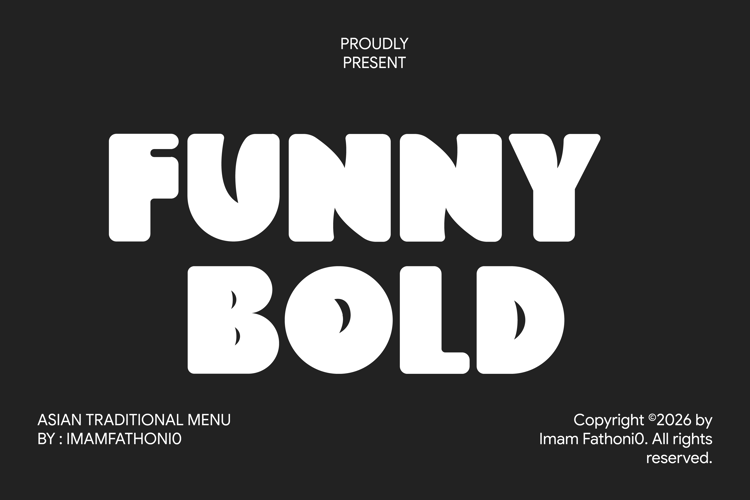 Preview of FUNNY BOLD COMIC Font