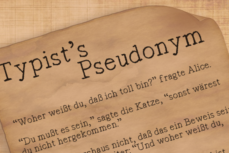 Typist's Pseudonym Font
