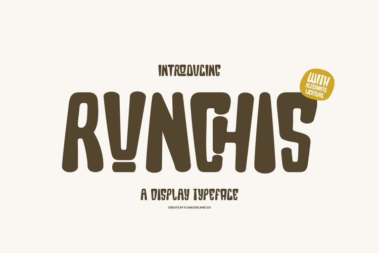 Preview of RUNCHIS Font