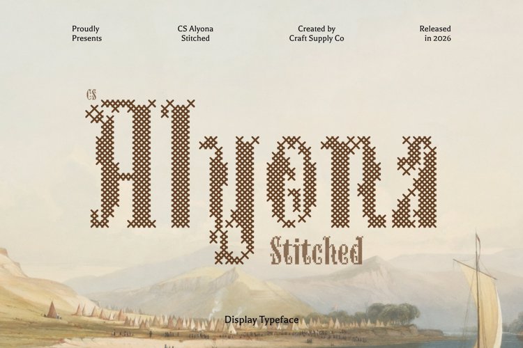 Preview of CS Alyona Stitched Font
