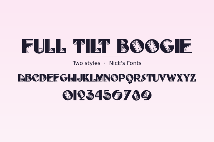 Preview of Full Tilt Boogie Font