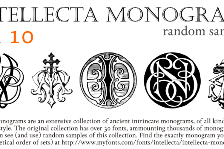 Intellecta Monograms Random Ten Font