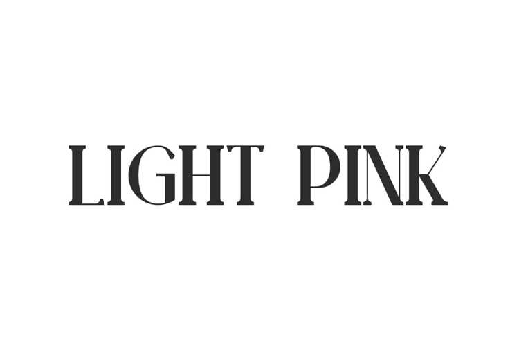 Light Pink Font