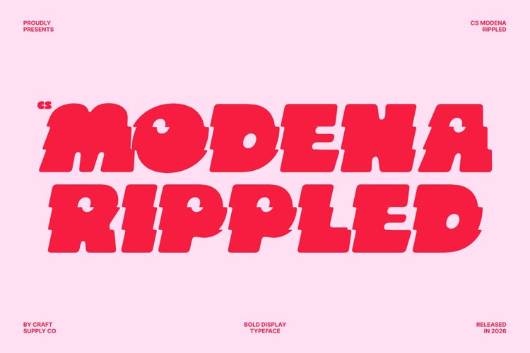 Preview of CS Modena Rippled Font